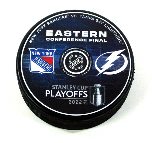 2022 Stanley Cup Playoffs NY Rangers vs Lightning Eastern Conference Hockey Puck