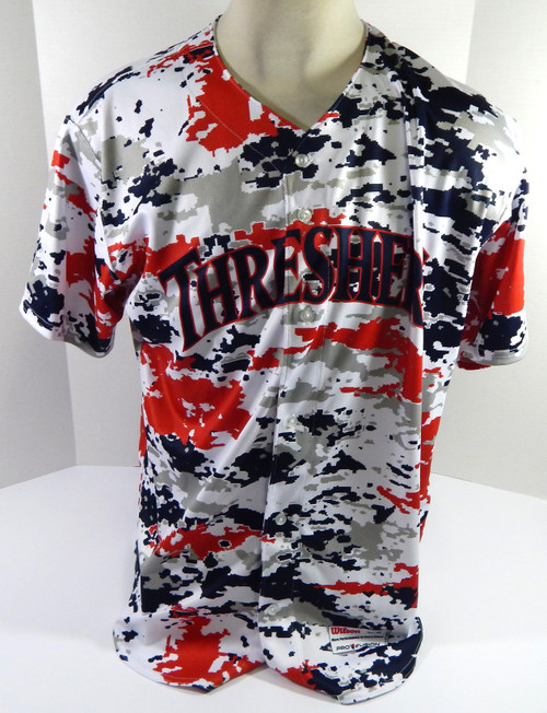 2022 Clearwater Threshers #53 Game Issued Red Camo Jersey Veterans Military 48 6