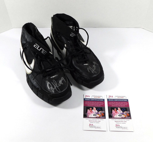 Rashard Lewis Signed Game Issued Nike Elite Basketball Shoes 2 JSA Autos
