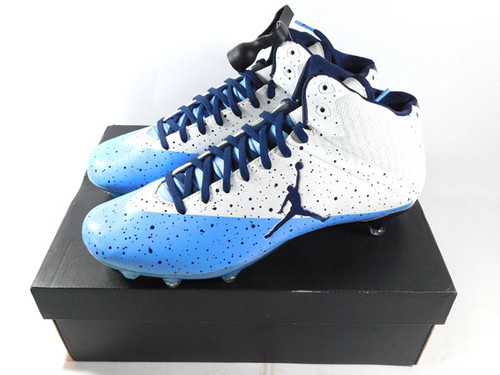 2017 UNC Tar Heels Issued Nike Jordan Vapor Speed 2 3/4 D Blue 10.5 PROMO Cleats