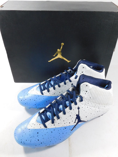 2017 UNC Tar Heels Issued Jordan Vapor Speed 2 3/4 D Valor Blue 14.5 Cleats New