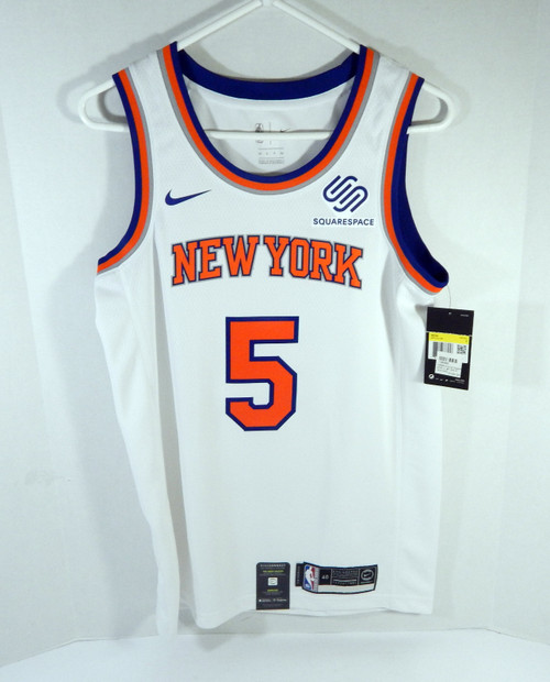 Men New York Knicks Dennis Smith Jr #5 White Assc Jersey Swgman S 40 Nike NWT 2S