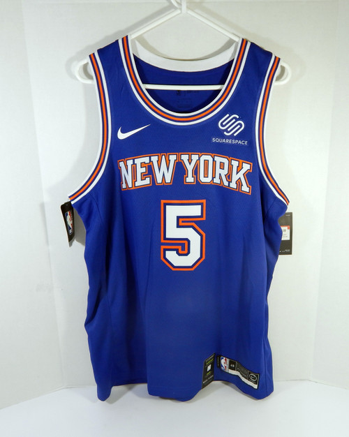 Men New York Knicks Dennis Smith #5 Blue Statement Jersey Swgn L 48 Nike NWT 2S