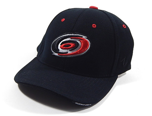 Carolina Hurricanes Logo NHL Zephyr Hat Cap Black Zfit Stretch Fit Size XL