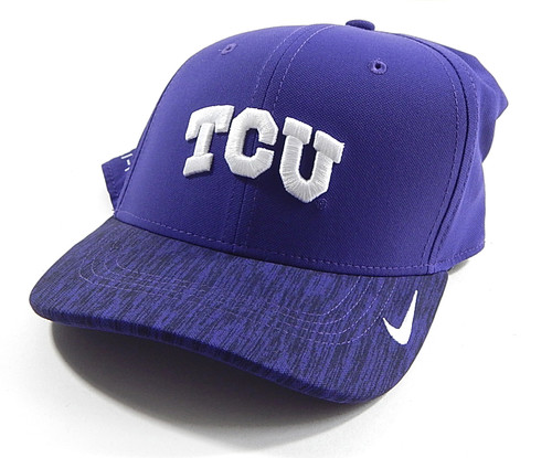TCU Horned Frogs Nike Swoosh Flex Dri-Fit Hat Cap Purple S/M New