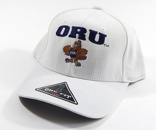 ORU Golden Eagles Oral Roberts University One-Fit Flexfit Hat Cap White