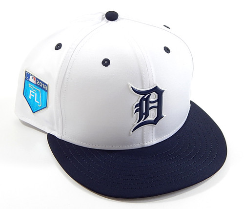 2018 Detroit Tigers Spring Training White New Era 59Fifty 5950 Fitted Hat 7 7/8