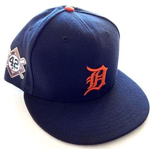 2021 Detroit Tigers Away Jackie Robinson 42 MLB New Era 59Fifty Fitted Hat 6 7/8