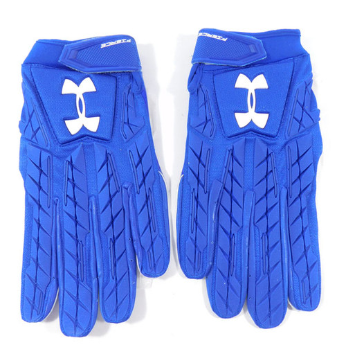 New Under Armour Fierce Dallas Cowboys Royal Blue Receiver Gloves Size 3XL