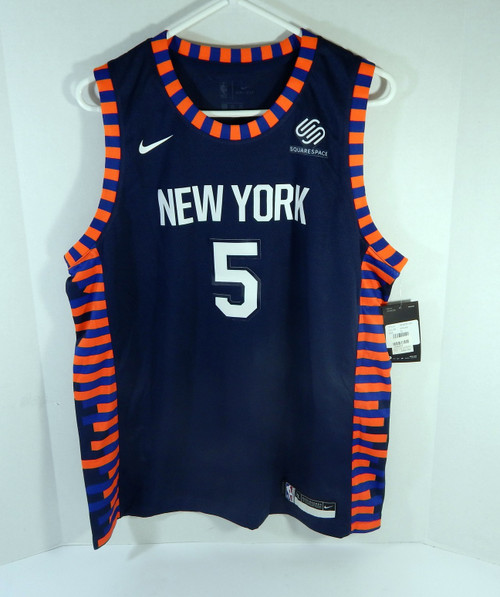 Youth New York Knick Dennis Smith Jr #5 Navy City Ed Jersey Swingman XL Nike NWT