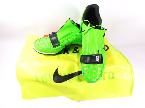 TCU Team Issued NIKE Zoom LJ 4 Size 6 LJ Shoes Electric Green Black No spikes
