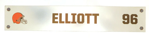 2021-22 Jordan Elliott Cleveland Browns Player Issued Locker Nameplate #96