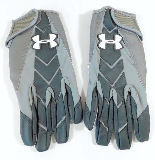 NEW UA Under Armour BLITZ Wide Receiver Football Gloves Size XL Color Grey/Grey