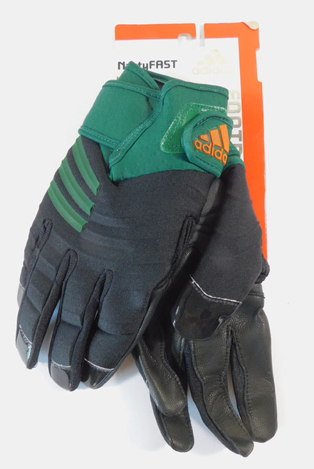 adidas NastyFAST GripTack Lineman Football Glove Green/Black Size XXL