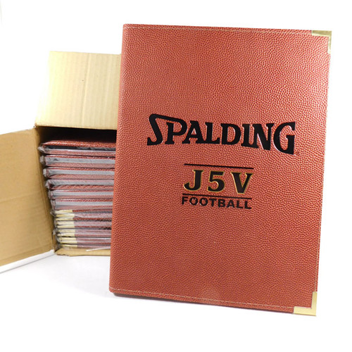 Case of (12) Spalding J5V Football Synthetic Leather Notepad Folders NEW