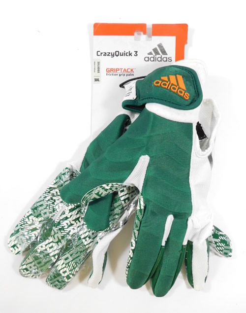 adidas CrazyQuick 3 GripTack Football Glove Adult Size 3XL White/Forgreen