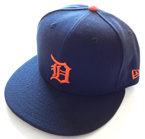 Detroit Tigers Away Official On-Field MLB New Era 5950 Fitted Hat Size 7 1/8