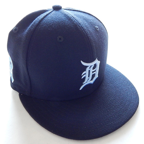 2021 Detroit Tigers Father's Day Blue Ribbon MLB New Era 5950 Fitted Hat 7 1/4