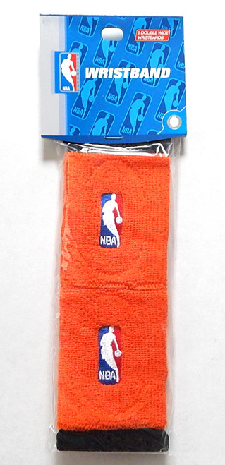 NBA Authentics Double Wide Wristband Sweatband 2-Pack New Orange