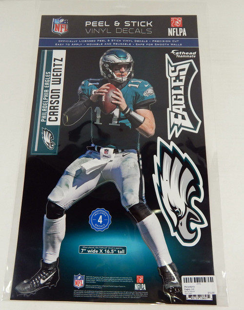 New Philadelphia Eagles Carson Wentz 4 Pieces Fathead 11x17 NWT