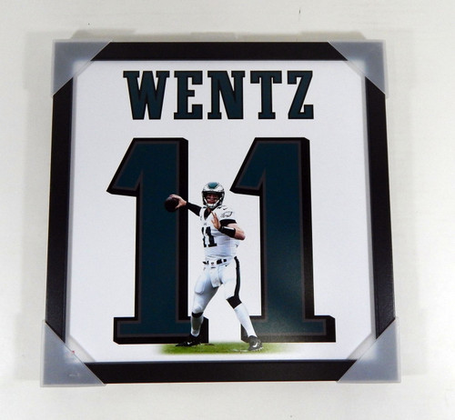 Carson Wentz Philadelphia Eagles #11 Licensed Photo White Framed 14x14