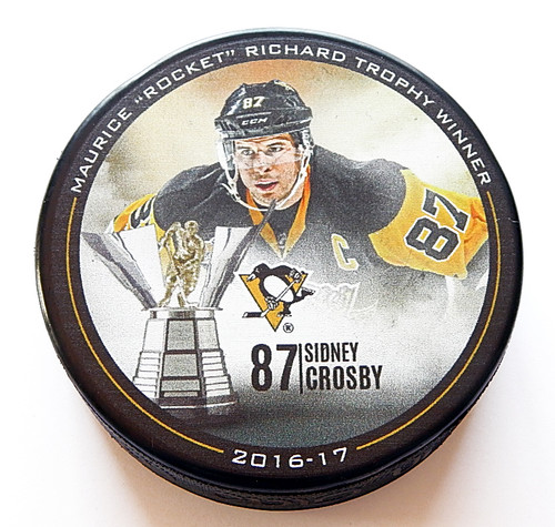 2016-17 Sidney Crosby Maurice Richard Trophy Winner Official NHL Hockey Puck