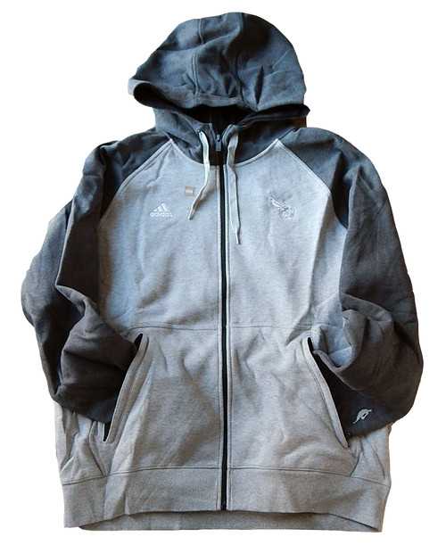 Charlotte Hornets Adidas NBA Team Issued Zip-Up Sweatshirt Hoodie 2 Tone 2XL