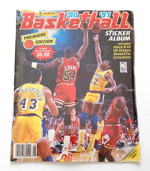 1990-91 Panini Basketball Factory Sealed Sticker Album Set (180) 3 - Jordan
