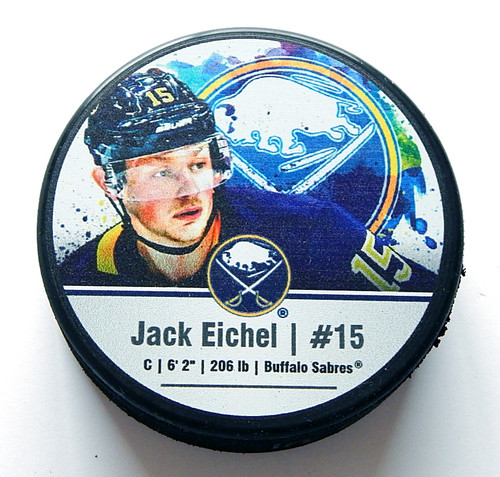 Jack Eichel Buffalo Sabres Collectible NHL Inglasco Hockey Puck