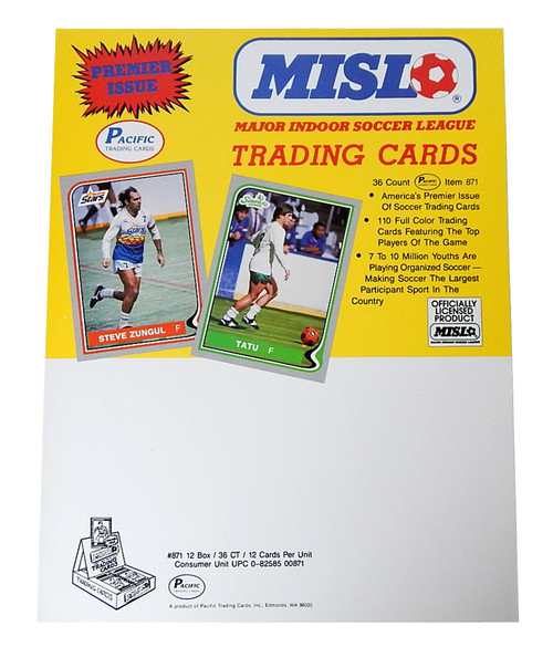 1987 Pacific MISL Soccer Wax Box Order Sell Sheet