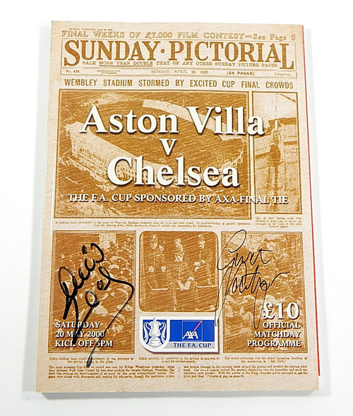 Chelsea V. Aston Villa 2000 FA Cup Programme Signed By Wise & Southgate Auto