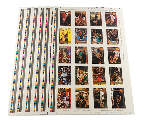 1997-98 Topps Basketball HOF Minted In Springfield Uncut Sheet Series 1 Set of 6