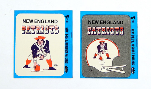 Lot of (2) Diff 1979 Fleer Football Team Action New England Patriots Stickers