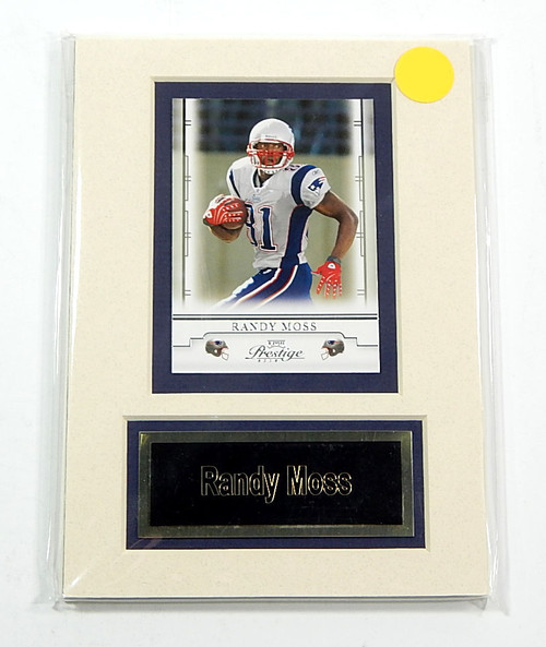 Randy Moss Matted Trading Card & Name Plate 5" x 7" Ideal For Framing Patriots
