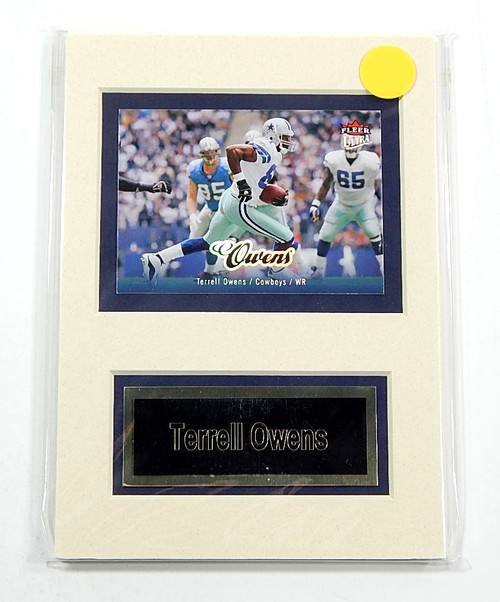 Terrell Owens Matted Trading Card & Name Plate 5" x 7" Ideal For Framing Cowboys