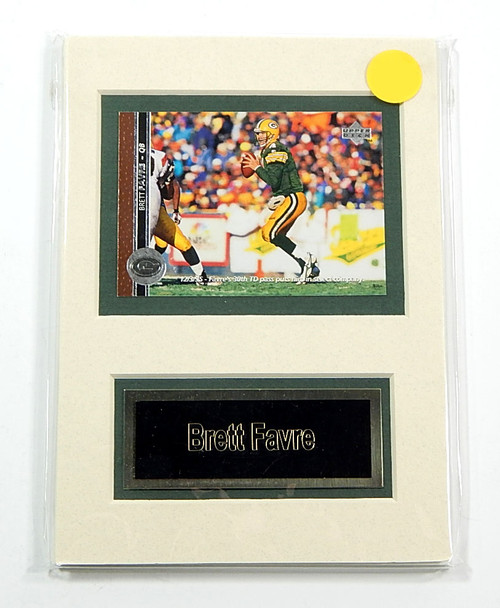 Brett Favre Packers Matted Trading Card & Name Plate 5" x 7" Ideal For Framing