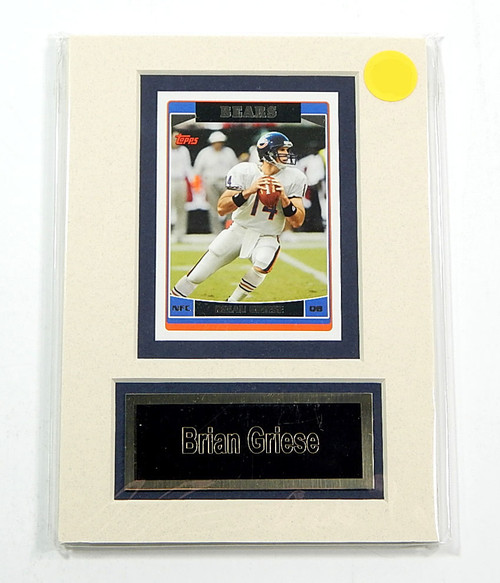Brian Griese Bears Matted Trading Card & Name Plate 5" x 7" Ideal For Framing