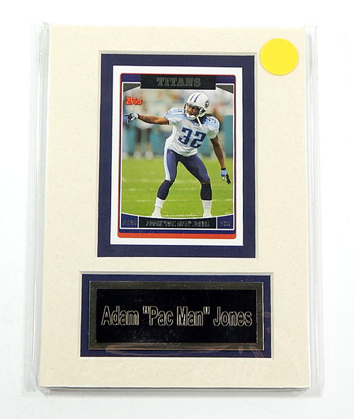 Adam "Pac Man" Jones Matted Trading Card & Name Plate 5" x 7" Ideal For Framing
