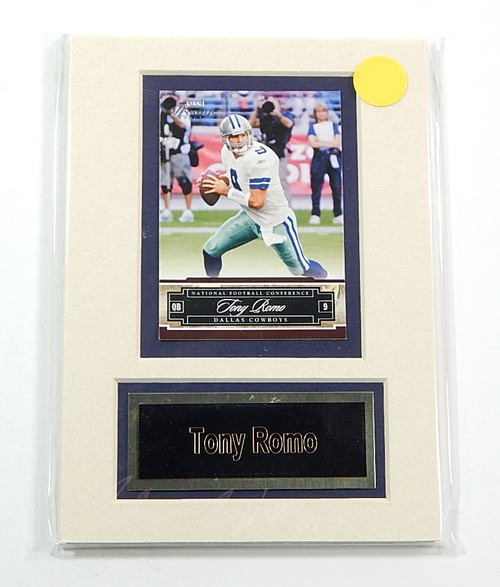 Tony Romo Cowboys Matted Trading Card & Name Plate 5" x 7" Ideal For Framing