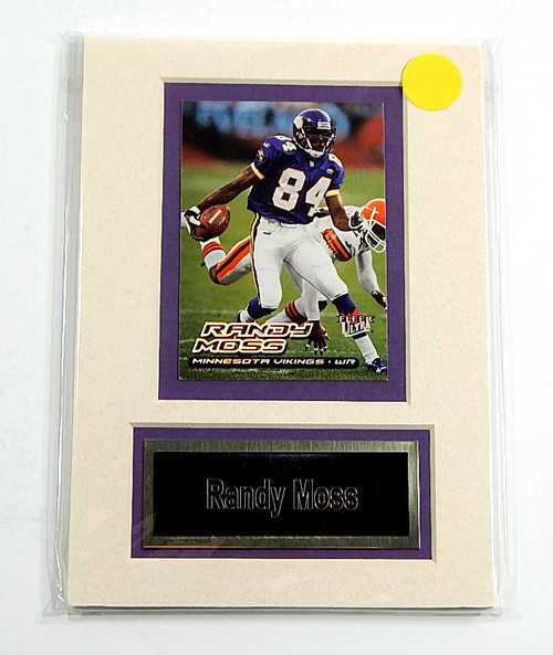 Randy Moss Vikings Matted Trading Card & Name Plate 5" x 7" Ideal For Framing