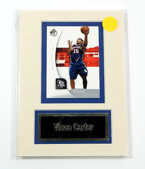 Vince Carter Nets Matted Trading Card & Name Plate 5" x 7" Ideal For Framing