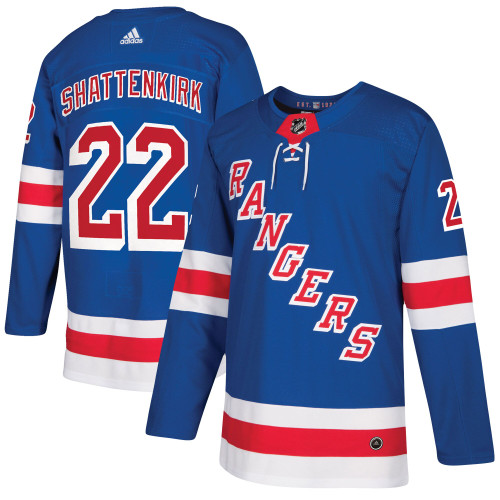Mens New York Rangers Kevin Shattenkirk #22 Authentic Adidas Blue Jersey L 52