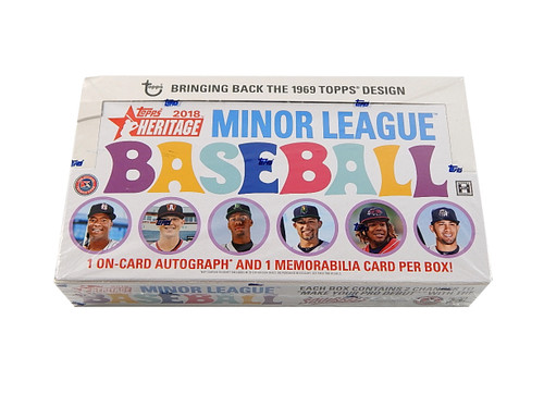 2018 Topps Heritage Minor League Factory Sealed Baseball Hobby Box (18 Packs)