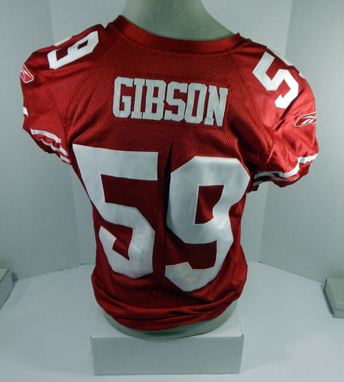 2011 San Francisco 49ers Thaddeus Gibson #59 Game Issued Red Jersey 46 DP30854