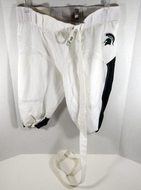 Michigan State Spartans Football Game Issued White Pants W/ Belt Size 42