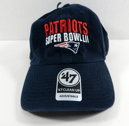 New England Patriots Super Bowl LII '47 Brand Blue Clean Up Hat NWT