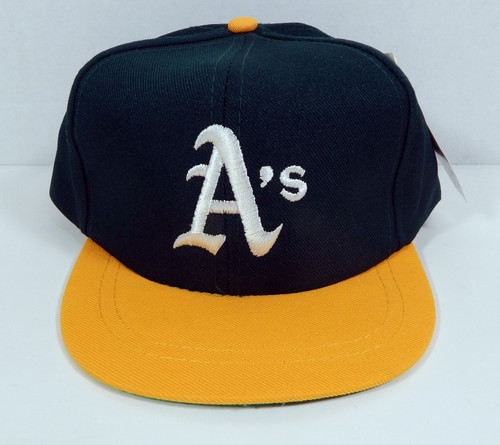 Vintage Oakland Athletics Green Yellow Logo Childs Snapback Hat American Needle