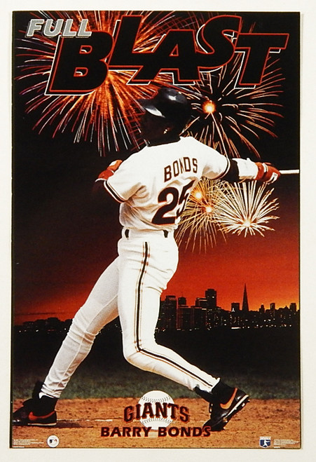 1990s Barry Bonds "Full Blast" Costacos Mini Promo Poster 4" x 6"