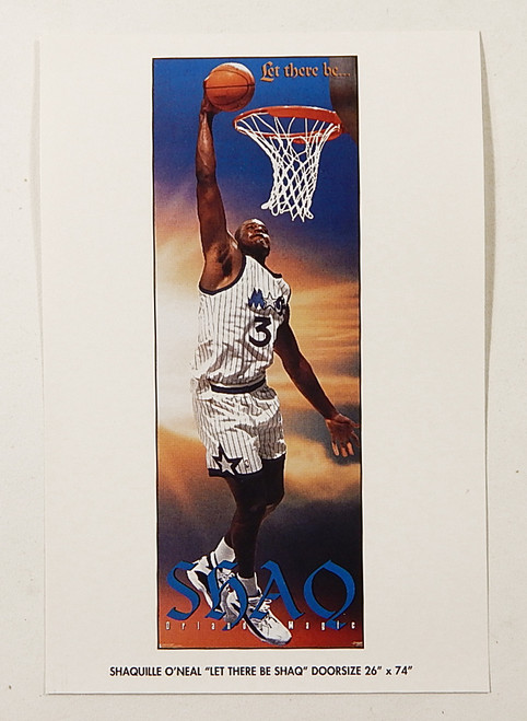 1990s Shaquille O'Neal "Let There Be Shaq" Costacos Mini Promo Poster 4" x 6"