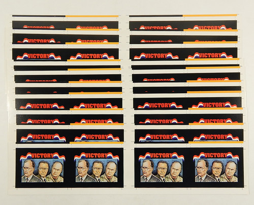 Lot of (10) 1991 Crown Landforce Victory 2-Card Uncut Strips ^ Bush Powell Sea